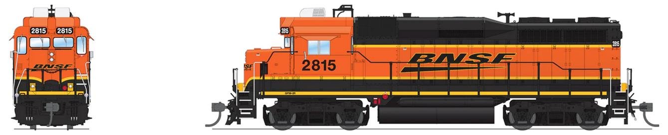 Broadway Ltd - Ho EMD GP30 BNSF 2815 H3 Swoosh W/sd