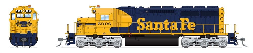 Broadway Ltd - Ho EMD SD40 ATSF 5010 Para4 W/sd