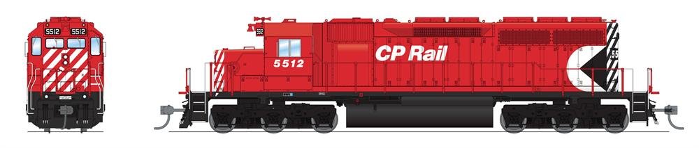 Broadway Ltd - Ho EMD SD40 CP 5512 Para4 W/sd
