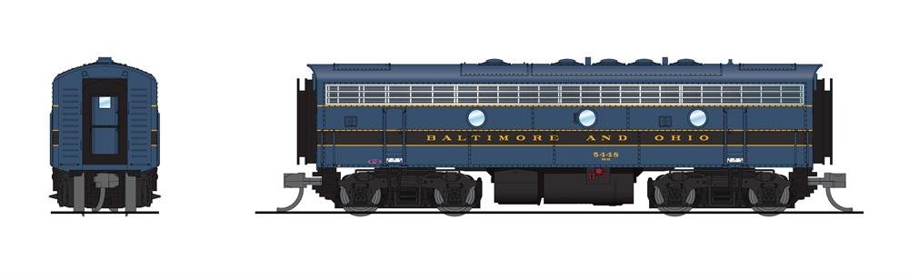 Broadway Ltd - N EMD F7B B&O 5456 Para4 W/sd