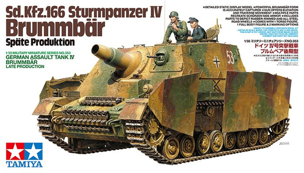 Tamiya - German Assault Tank IV Brummbar Late Production - Scale 1/35