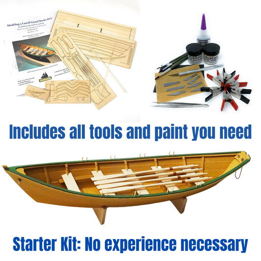 Model Shipways Lowell Grand Banks Dory with Tools 1:24 Scale Skill Level I of the Shipwright Learning Series.