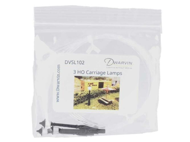 Dwarvin Lighting - DVSL102BL HO Black Fiber Lit Carriage La