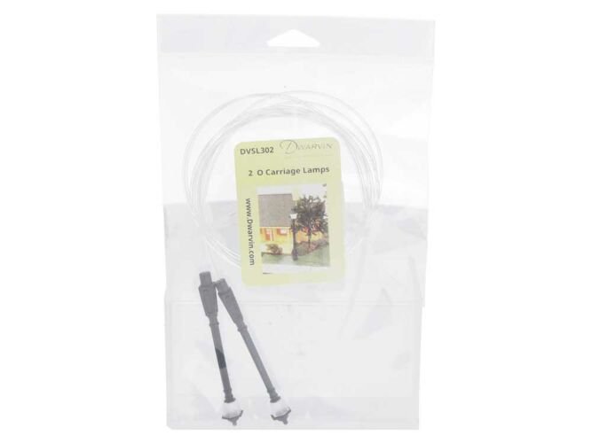 Dwarvin Lighting - DVSL302 O Fiber Lit Carriage Lamps 2pk