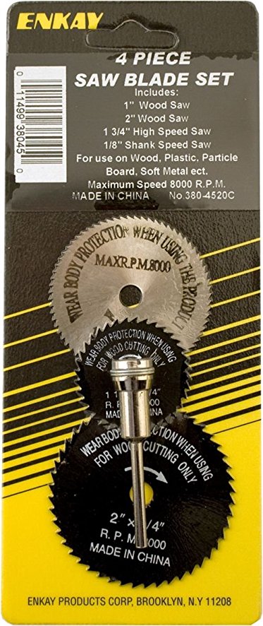 Enkay - 380-4520C 4 Pc. Rotary Saw Blade Set with Mandrel