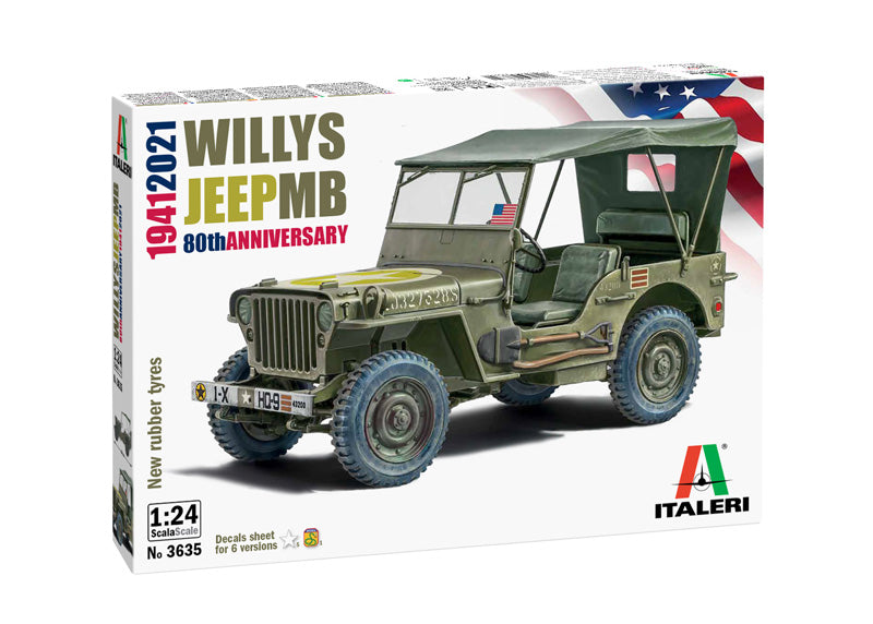 Italeri - 1:24 Willys Jeep MB - 80th Year Anniv
