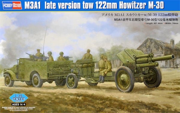 Hobby Boss - M3A1 Late 122mm Howitzer 1:35