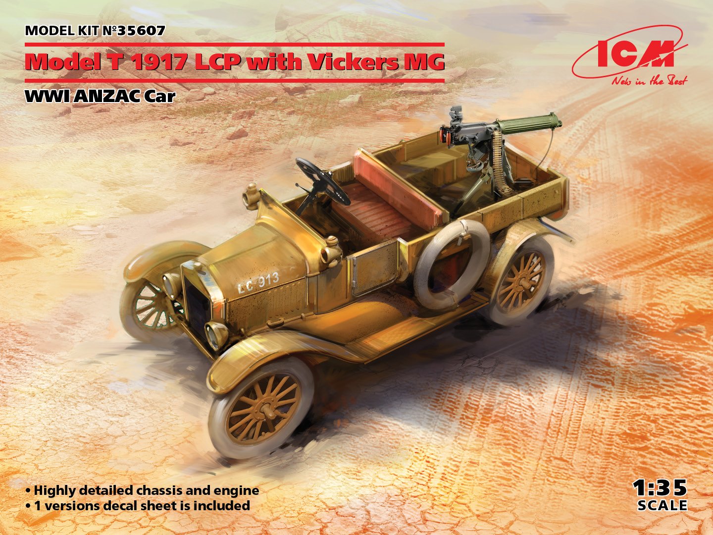 ICM - Model T 1917 LCP W/Vickers MG WWI Car