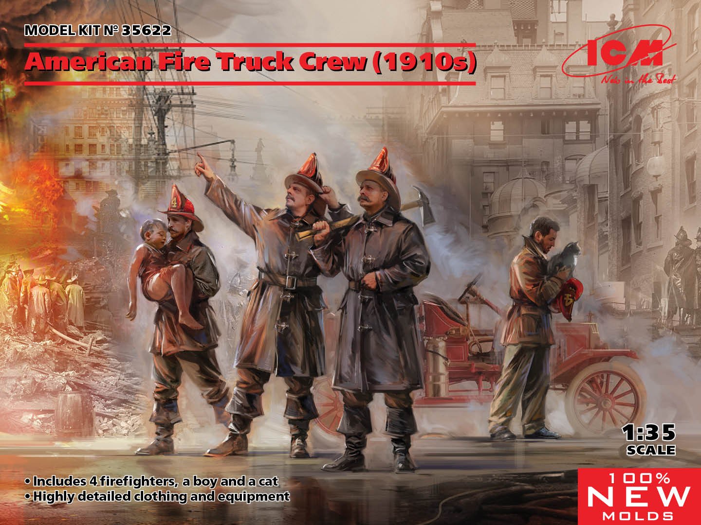 ICM - American Fire Truck Crew 1910 1:35