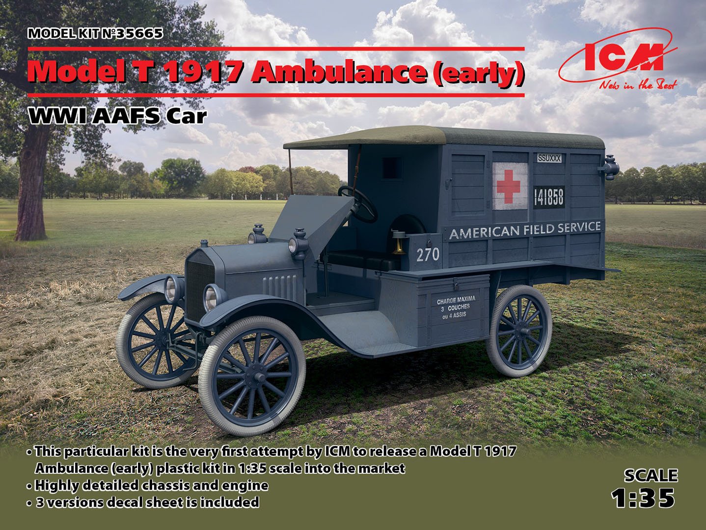 ICM - WWI 1917 Model T ambulance, early 1:35