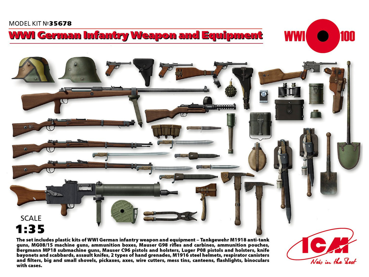 ICM - WW1 German infantry weapons&equip 1:35