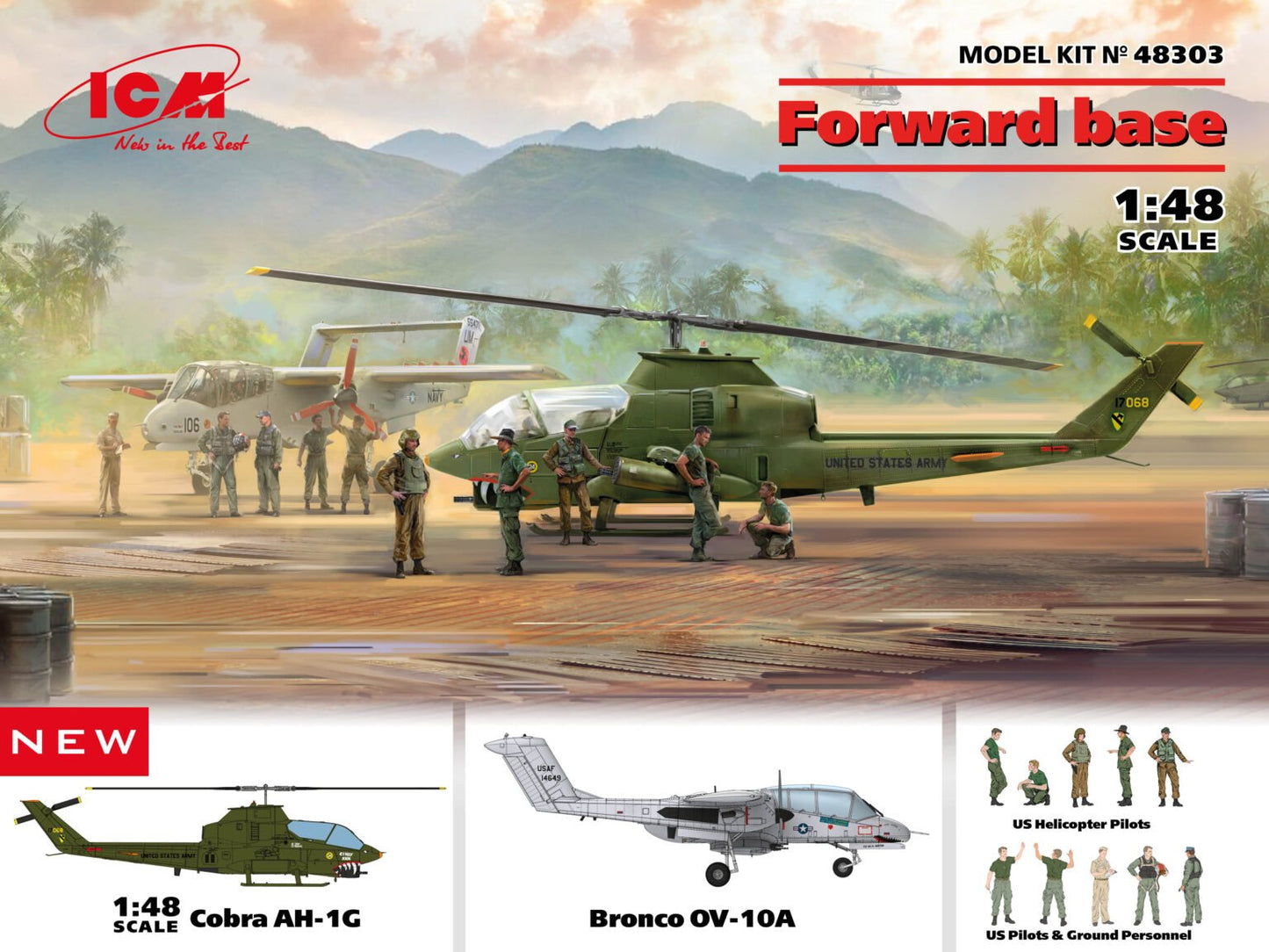 ICM - Forward base,Cobra,Bronco&figures 1:48