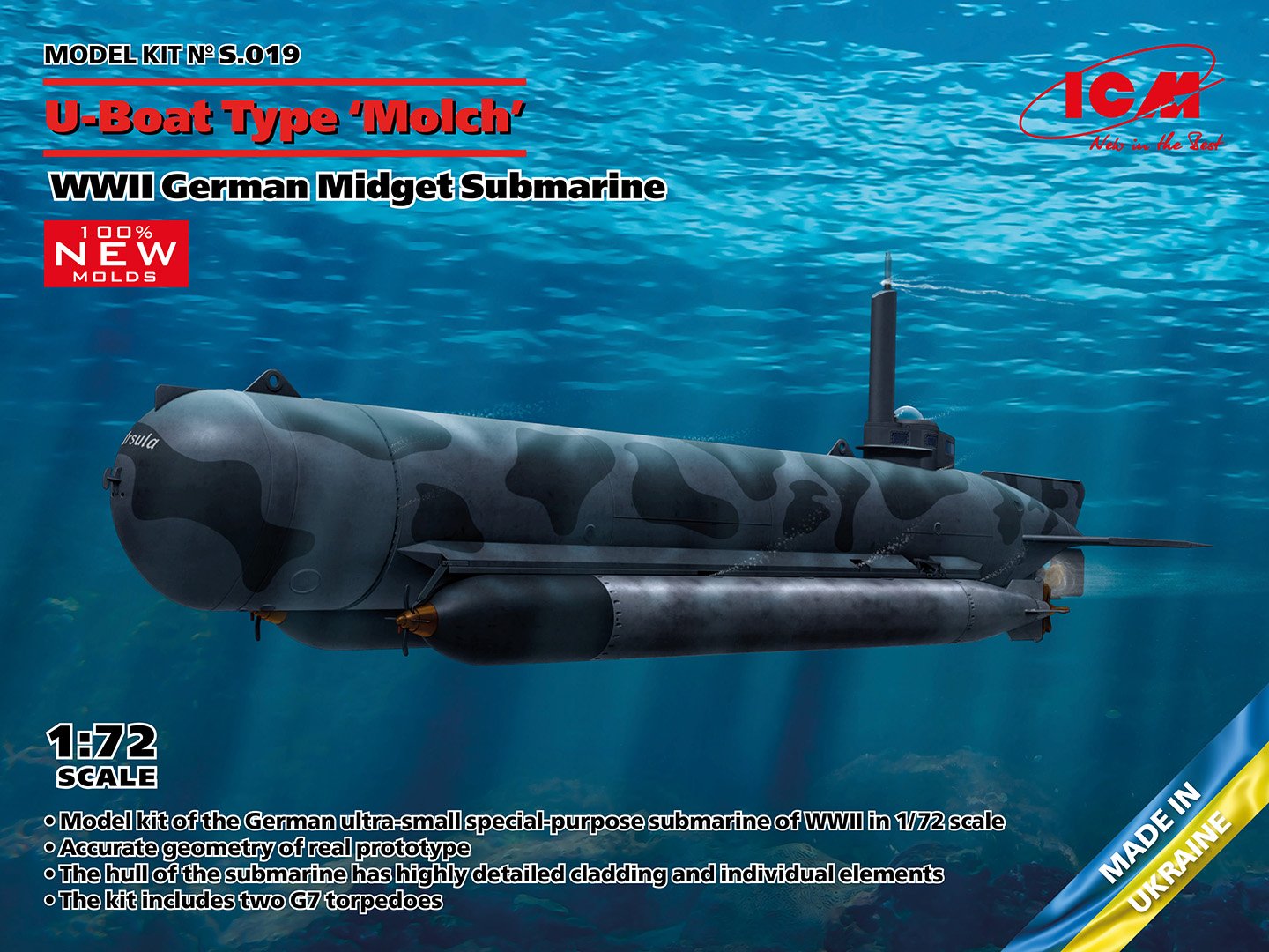 ICM - U-Boat Type Molch German Sub 1:72