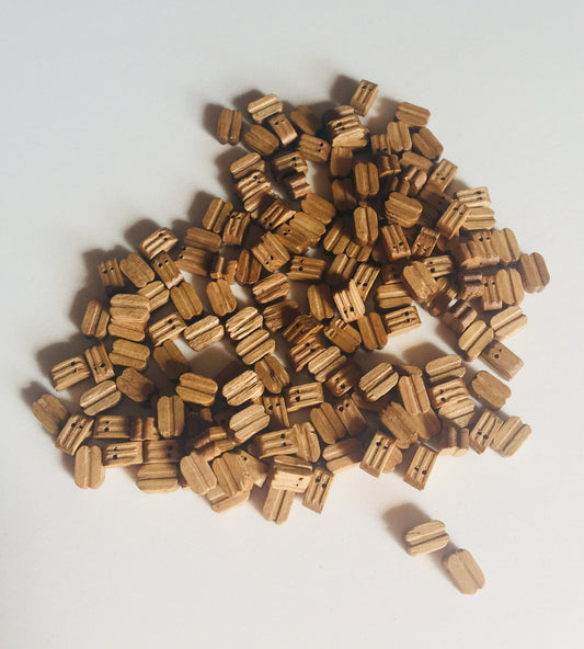 Model Expo - 1/4" (7mm) Walnut Double Sheave Block 150 pcs