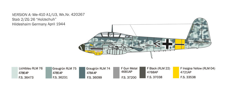 Italeri - Messerschmitt Me 410-A1 "Hornisse" 1:72 Scale