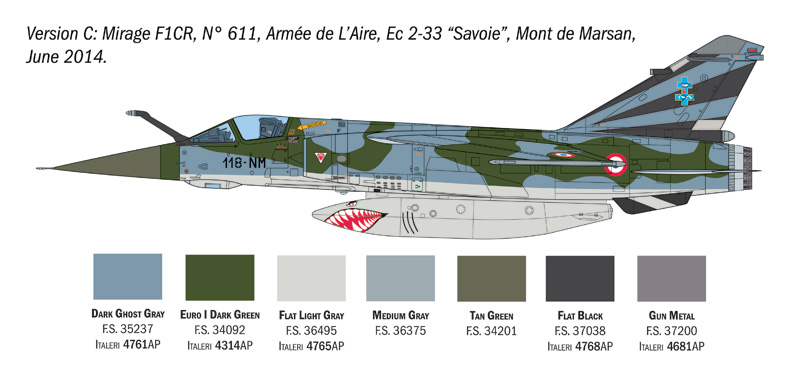 Italeri - 1:48 Mirage F1 C/CR