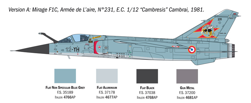 Italeri - 1:48 Mirage F1 C/CR