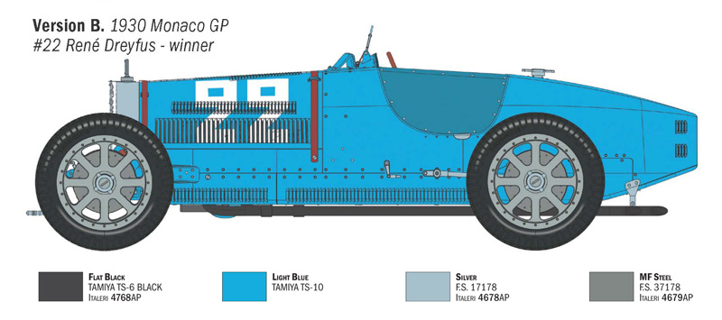 Italeri - 1:12 Bugatti Type 35B - Targa Florio '28 / Monaco GP '30