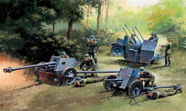 Italeri - German Gun Set:Pak37,Pak40:72
