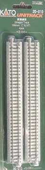 Kato - N 186mm Straight Track 4pk