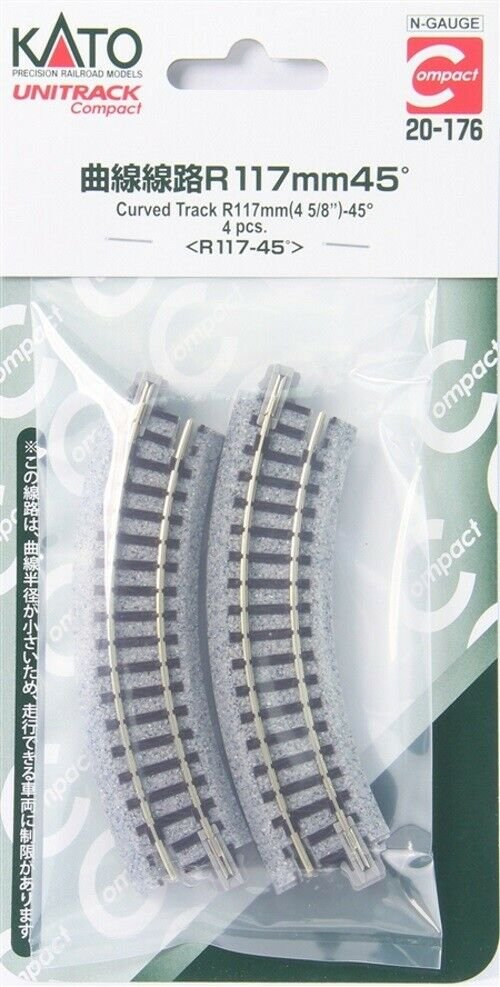 Kato - N 117mm Radius 45 Curve Tr 4p