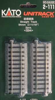 Kato - Ho 94mm 3 11/16 Straight Track