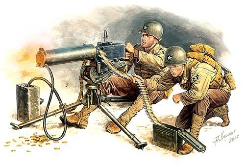 MB - Us Machine Gun W/gunner 1:35