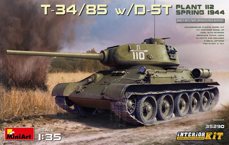 Mini Art - T34/85 Plant 112 Tank w/dst + int 1:35