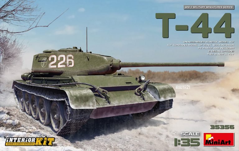 Mini Art - WWII T44 Soviet Medium Tank w/int 1:35