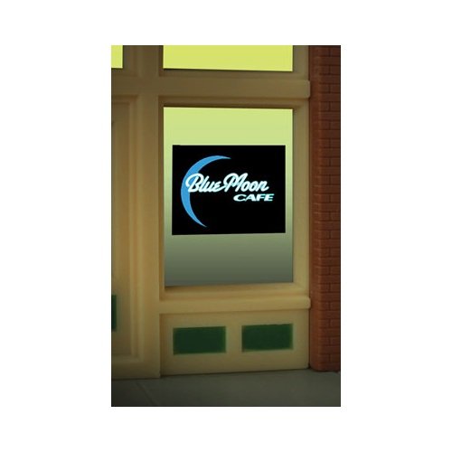 Miller Eng. - O/Ho Blue Moon Cafe Windowsign