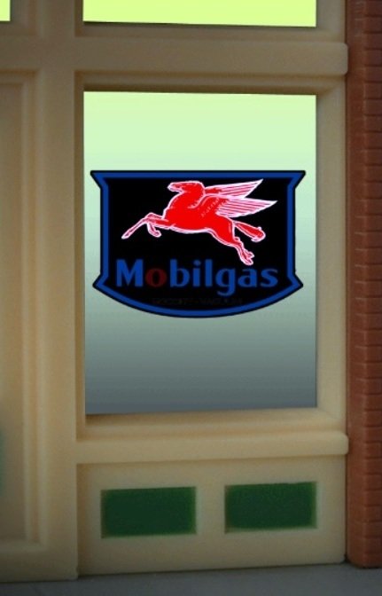 Miller Eng. - Ho/N Mobilgas Window Sign