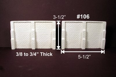 Monroe - HO Retaining Wall Cut Stone2pk