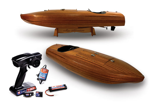 MODEL SHIPWAYS MS1830 MISS ADVENTURE, RADIO CONTROL RACING BOAT 1:16 + RC Combo Set