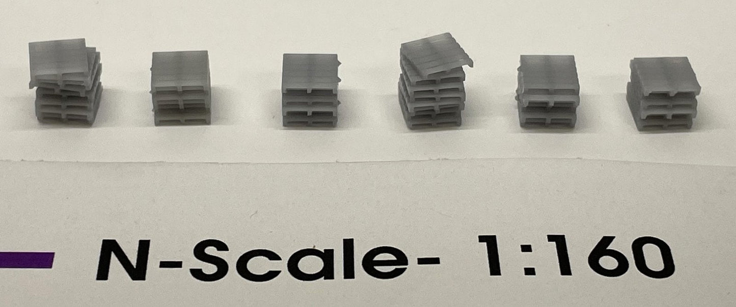 Phoenix - N SCALE PALLET Stacks-Shorties UNDEC 6PC
