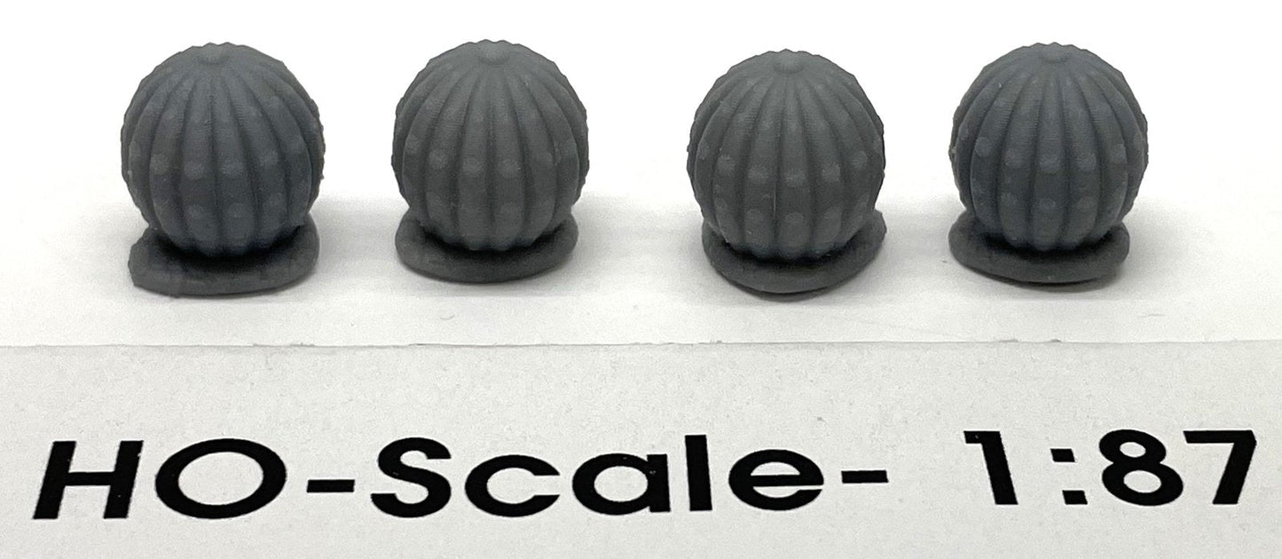 Phoenix - HO Barrel Cacti-Large Undecorated 4pc