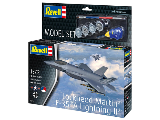 Revell t Lockheed Martin F-35A Lightning II 1:72 with Paint and Glue