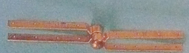 Corel - CO51 Rudder Hinge for 5mm thick wood - copper with 4 nail holes per hinge