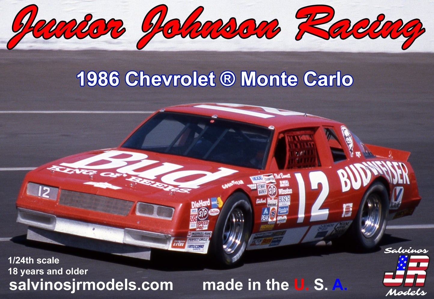 Salvinos Jr - '86 Chevy Monte Carlo #12 Budweiser 1:24