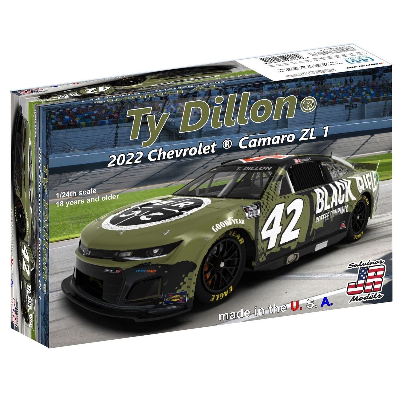 Salvinos Jr - '22 Camaro Ty Dillon Black Rifle 1:24