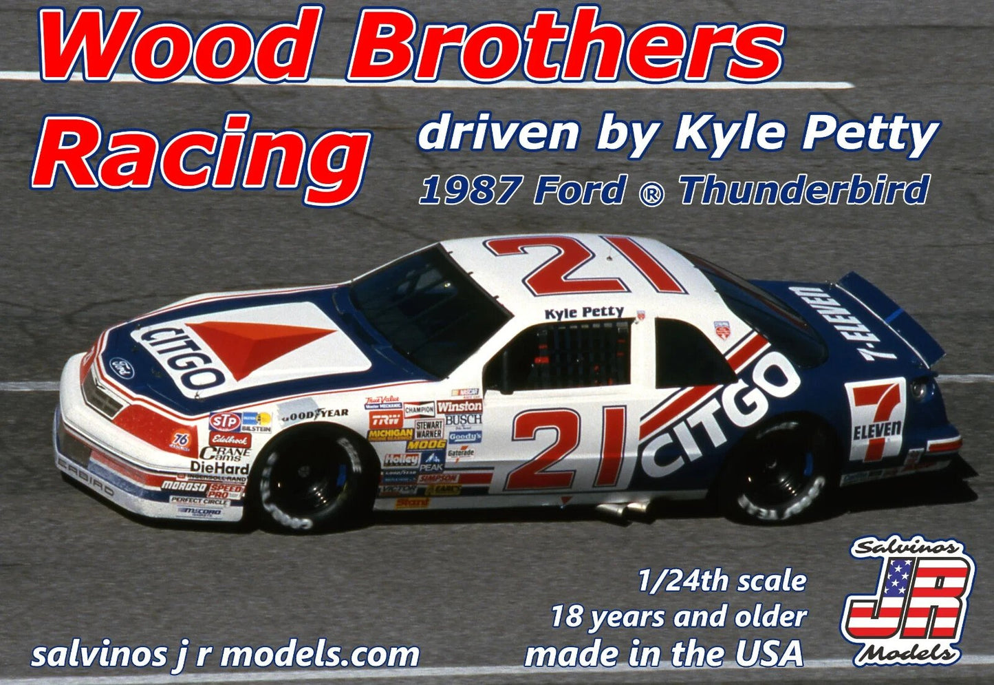 Salvinos Jr - 1987 Ford T.Bird Petty Citgo #21 1:24