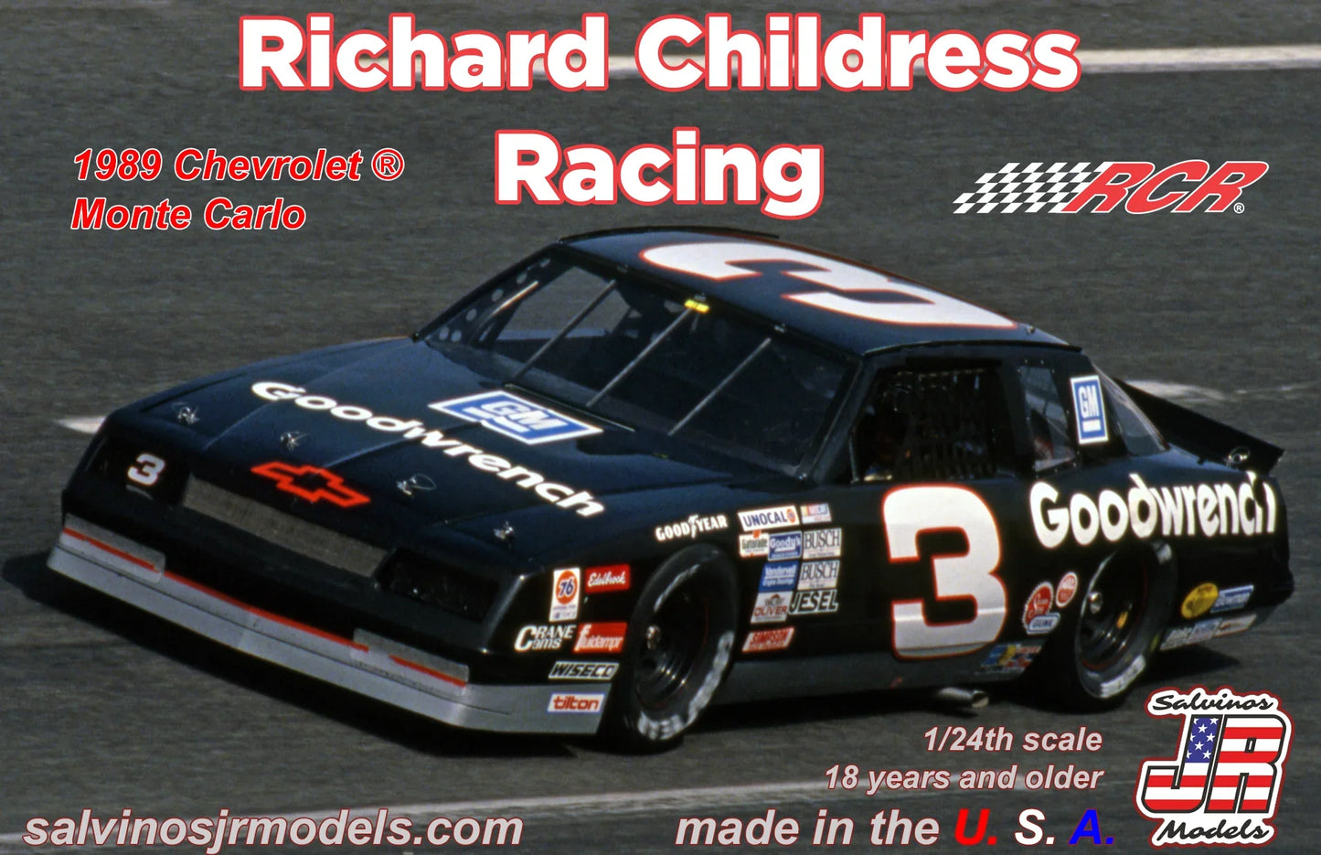 Salvinos Jr - 1989 Monte Carlo #3 Goodwrench 1:24