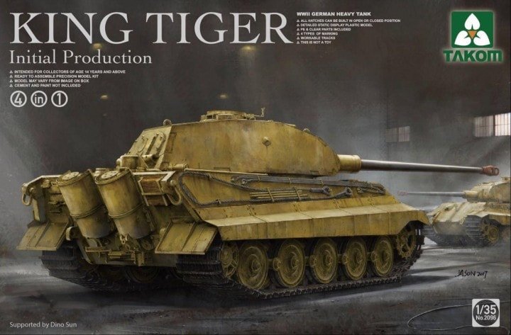 Takom - King Tiger In Prod 4'n1 1:35