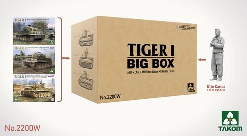 Takom - Tiger 1 BIG BOX (3 kits w/figure) 1:35