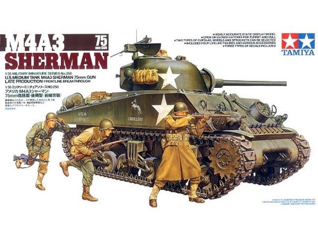 Tamiya - M-4A3 SHERMAN 77mm 1:35