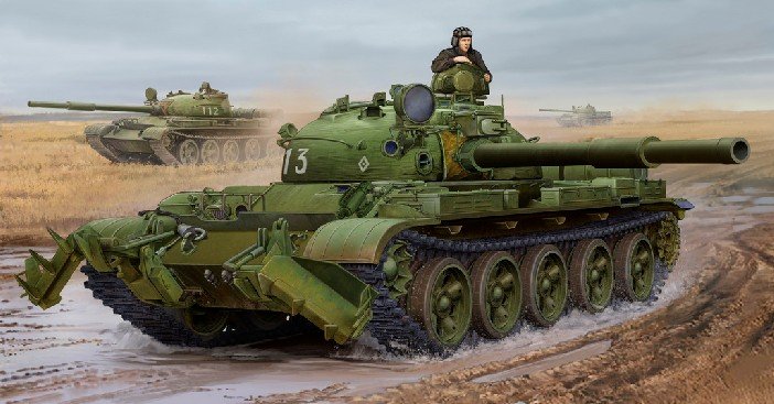 Trumpeter - Russian T-62 Tank W/kmt-6 1:35