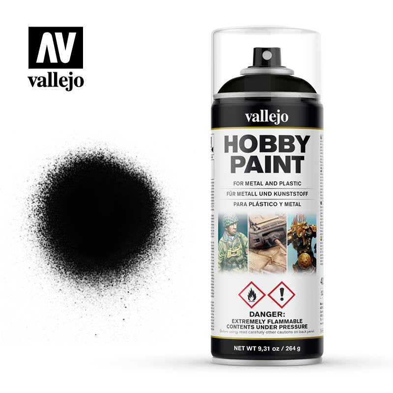 Vallejo - Basic Black Primer Spray 400ml