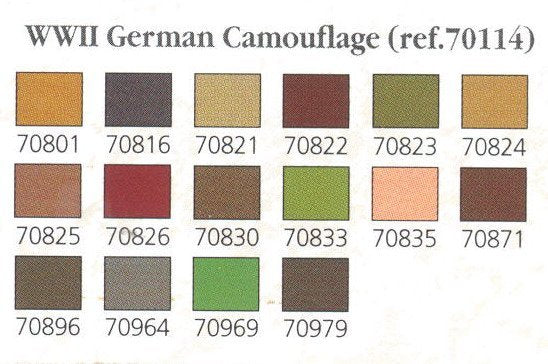Vallejo - Model Color WW2 German Camo set of 16