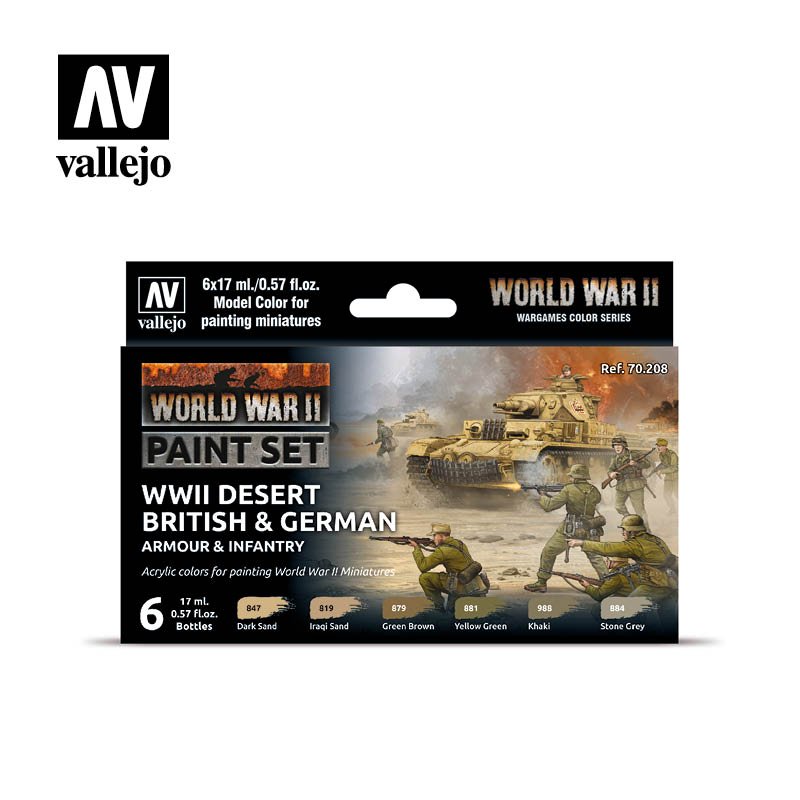 Vallejo - Model Color WW2 Desert Brit/Ger set of 6