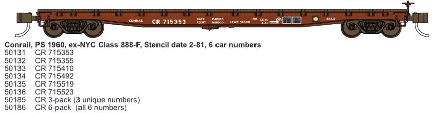 Wheels Of Time - N 53'6'GP Flatcar Con 715355