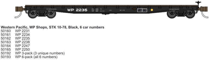 Wheels Of Time - N 53'6'GP Flatcar WP 2235